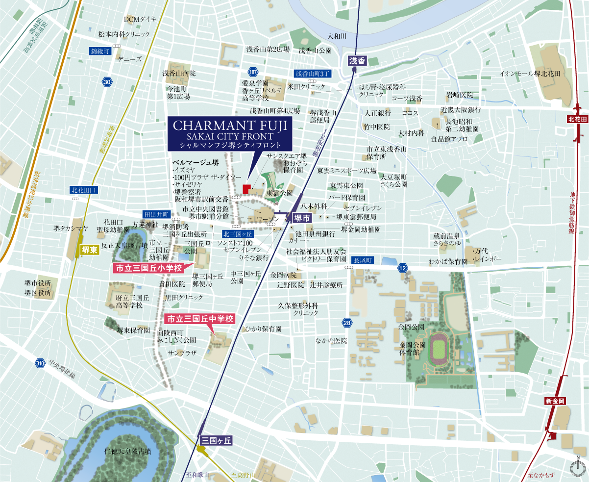 シャルマン堺シティフロント 周辺地図