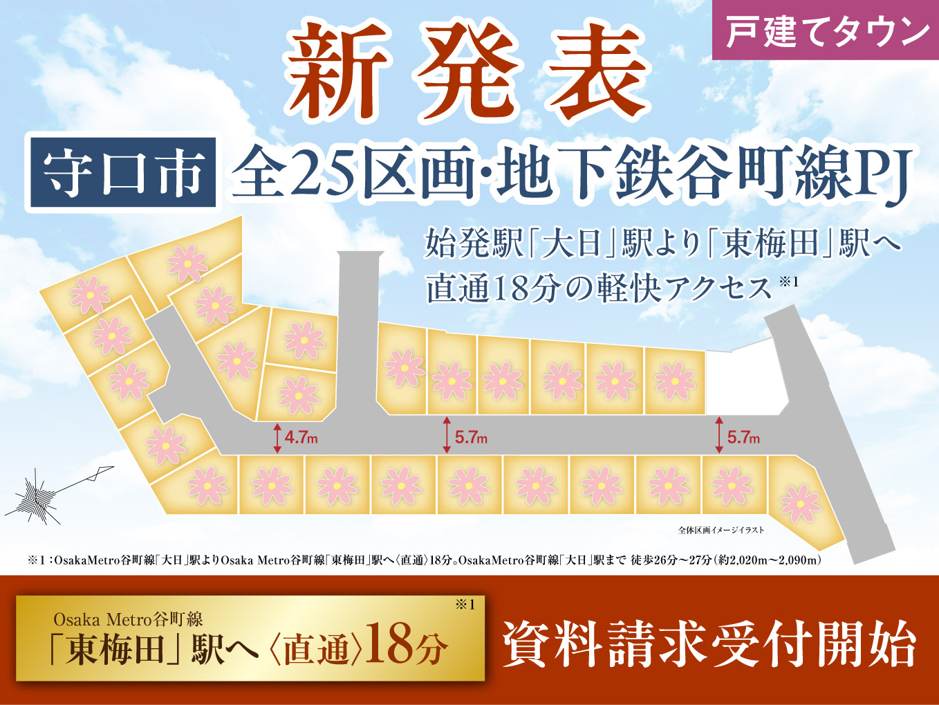 (仮称)守口市全25区画・地下鉄谷町線プロジェクト
