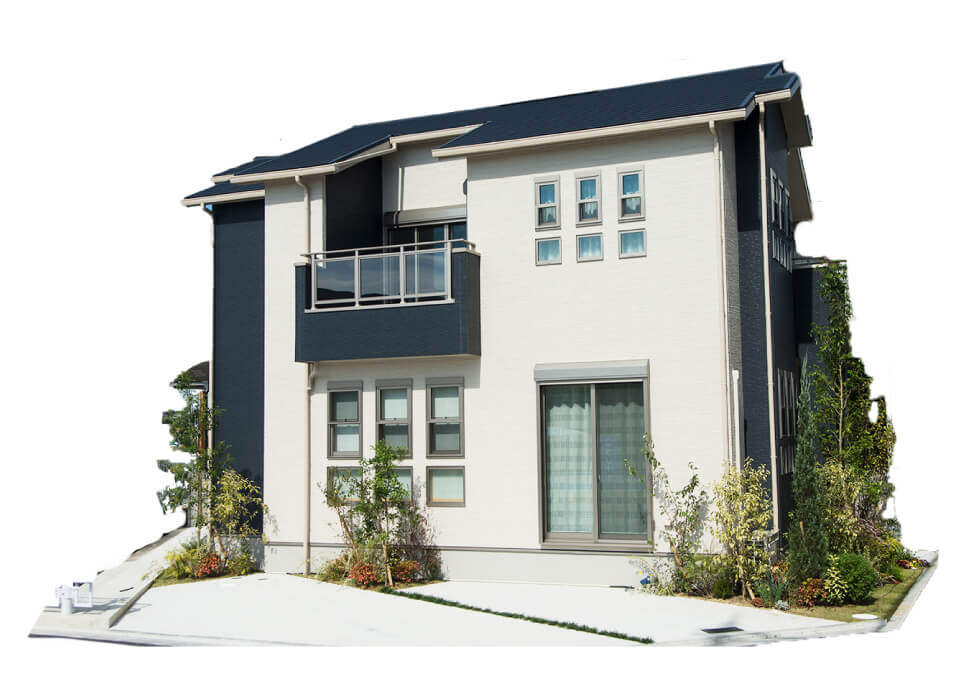 ガーデニングも愉しめるゆとりの敷地 心地良い吹き抜けリビングのお家 フジ住宅の見学できるモデルハウス 堺 南大阪 和歌山の新築一戸建て 分譲一戸建て